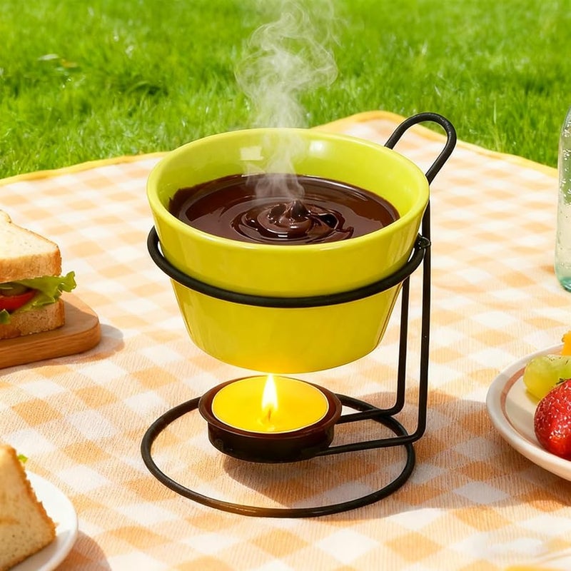 مذوب الشوكولاتة الأخضر المحمول للتدفئة، وعاء ذوبان مثالي لحفلات العائلة والحلويات في مطبخ المنزل. - Image 3